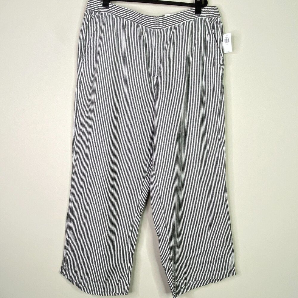 New Old Navy High-Waisted Striped Linen-Blend Wide-Leg Pant Women's Size XL - Picture 9 of 9